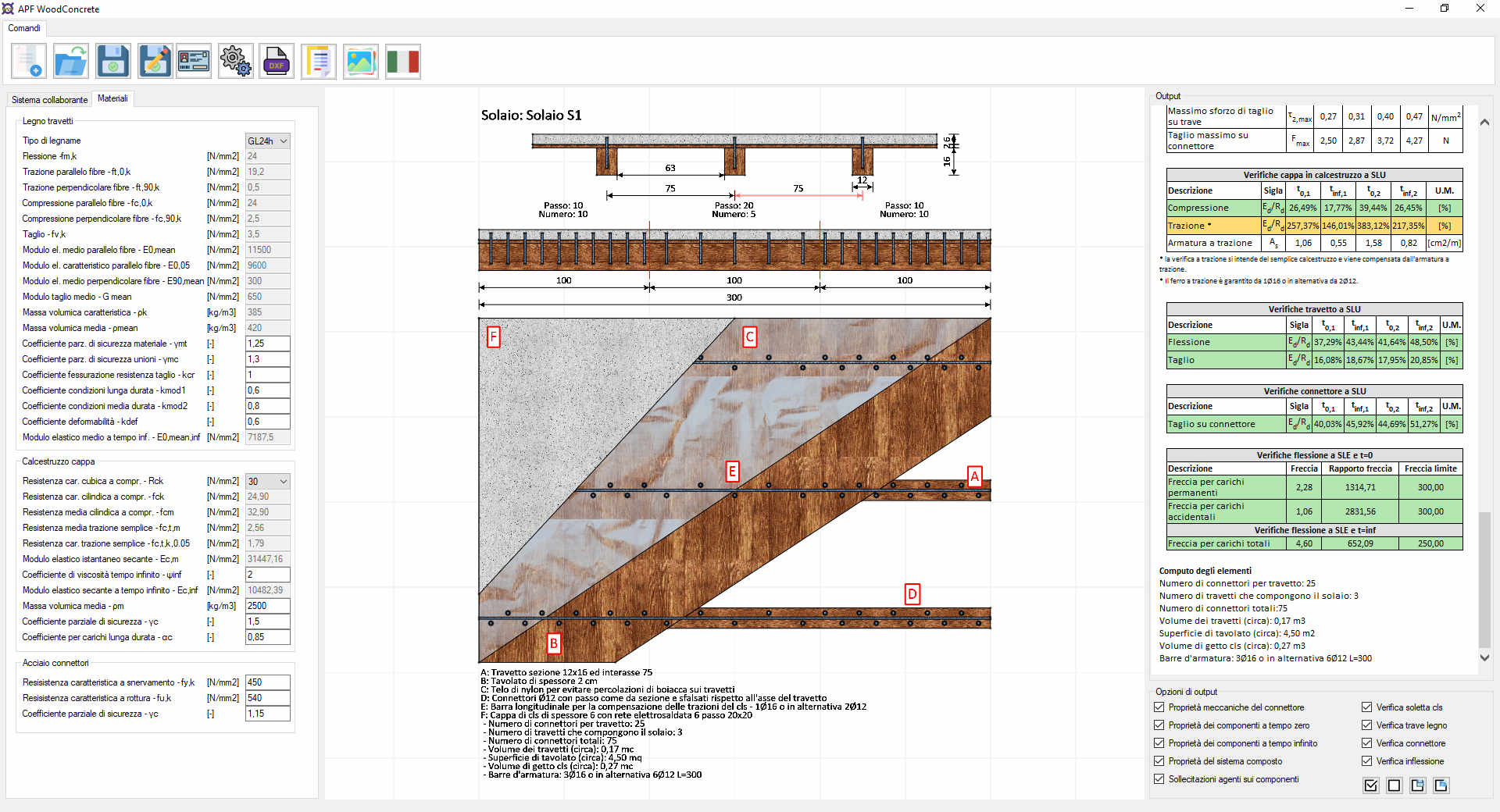 software solaio collaborante connettore a piolo composite section